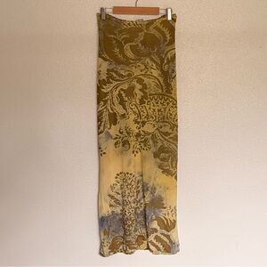 The People of the Labyrinths vintage silk maxi skirt hand-dyed designer skirt